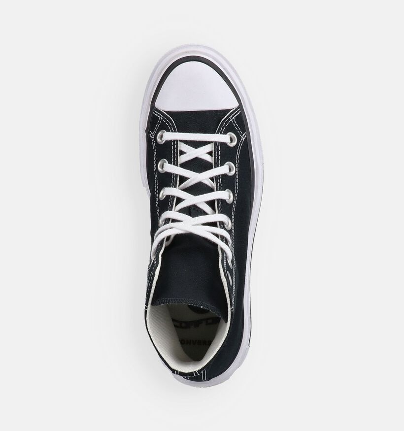 Converse Chuck Taylor All Star Lift Double Stack Platform Baskets en Noir pour femmes (376050) - pour semelles orthop&eacute;diques