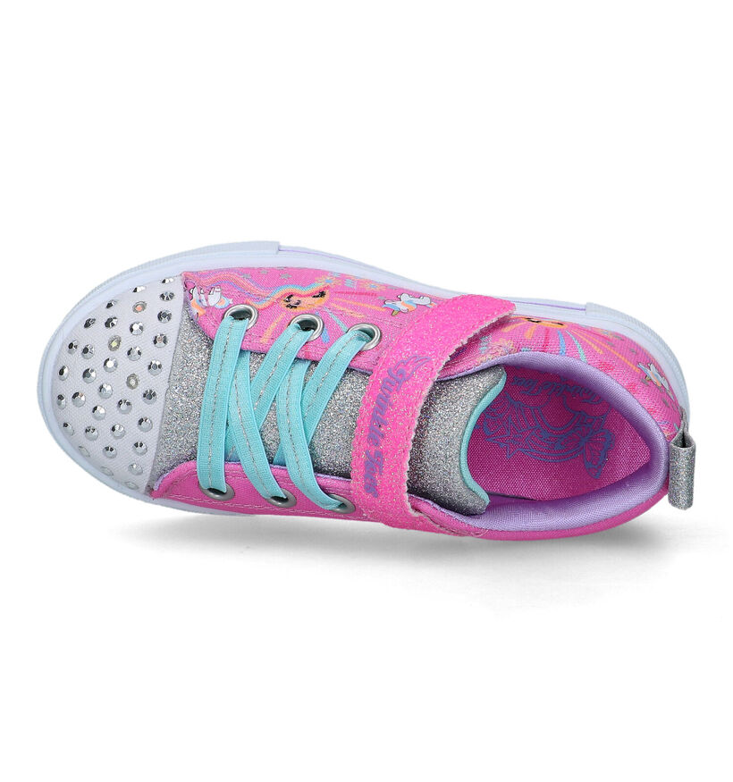 Skechers Twinkle Sparks Roze Sneakers met Lichtjes voor meisjes (319543)