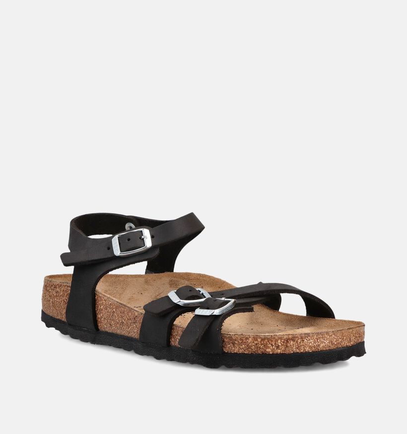 Birkenstock Kumba Natural Leather Zwarte Sandalen voor dames (368222)