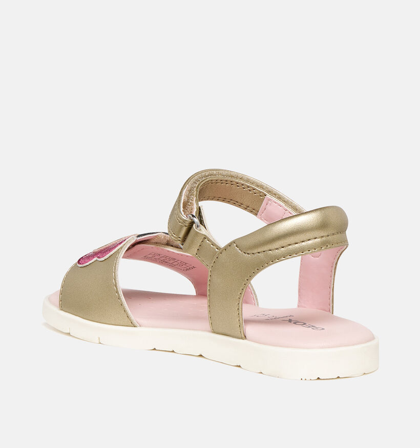 Geox J Joyfoot Sandales en Or pour filles (368878)
