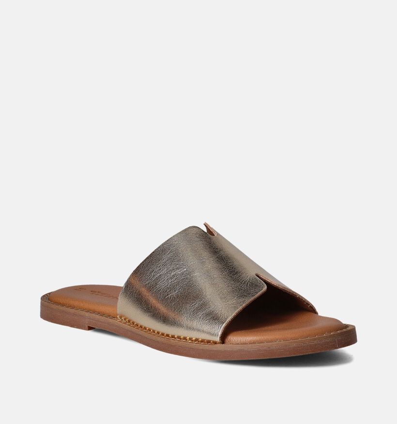 Tamaris Nu-pieds plates en Or pour femmes (354434)