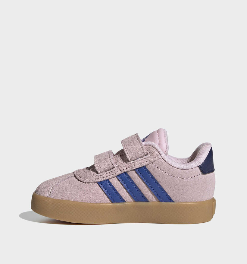 adidas VL Court 3.0 Roze/Blauwe Sneakers voor meisjes (372832) - geschikt voor steunzolen