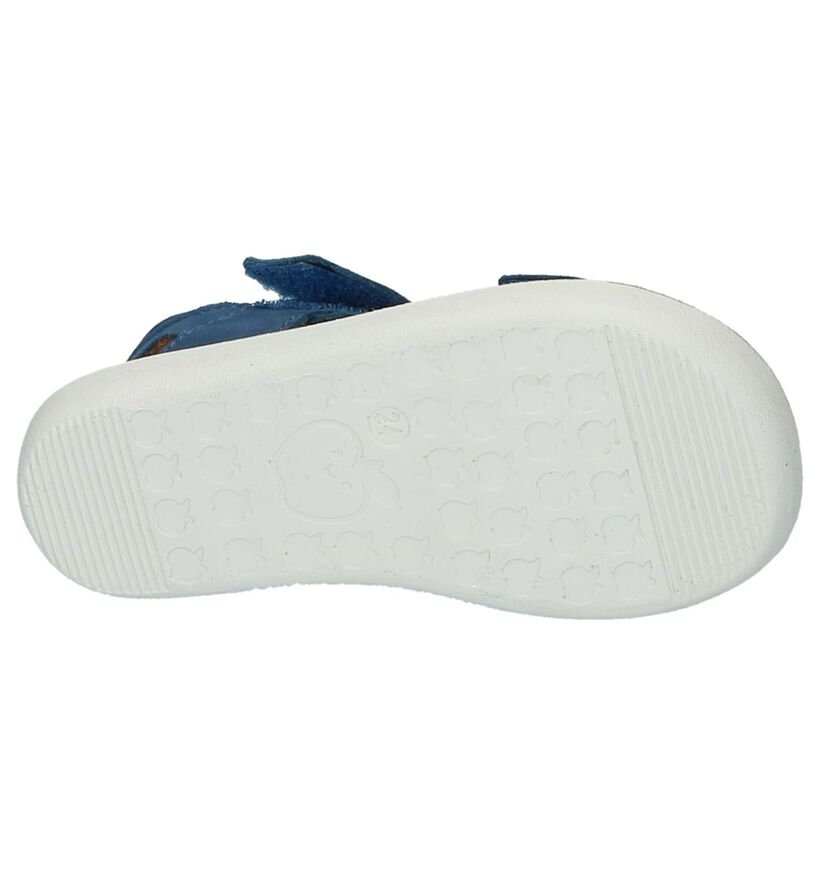 Blauwe Sandalen Shoo Pom Goa Boy Scratch in leer (215623)