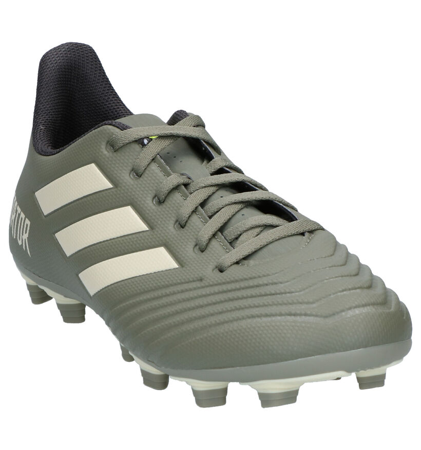 adidas Predator 19.4 FXG Chaussures de foot en Vert kaki en simili cuir (262570)