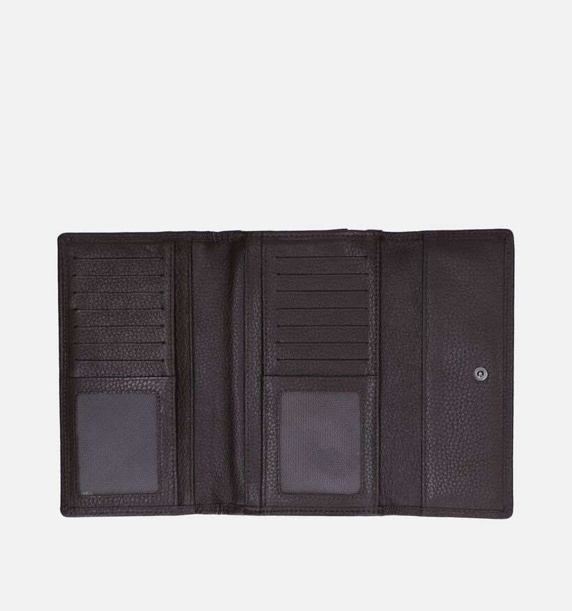 Label M Porte-monnaies zippé en Marron pour femmes (365813)