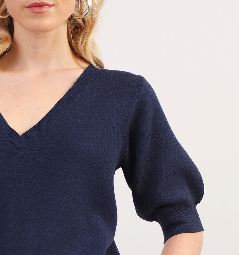 Vero Moda Gold Blauwe Trui met V-hals voor dames (349622)