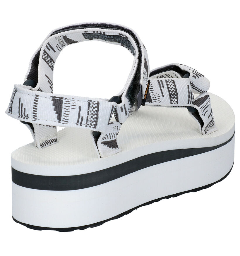 Teva Flatform Beige Sandalen in stof (276303)