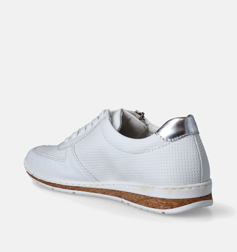 Rieker Witte Veterschoenen voor dames (351233) - geschikt voor steunzolen