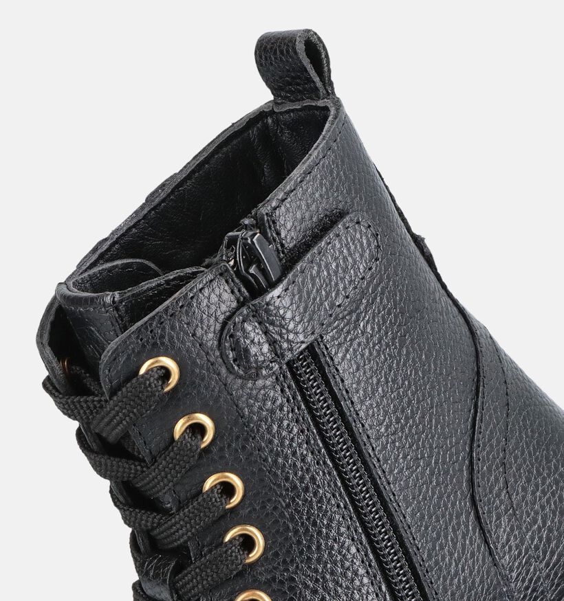 Little David Leopard Zwarte Veterboots voor meisjes (378830)