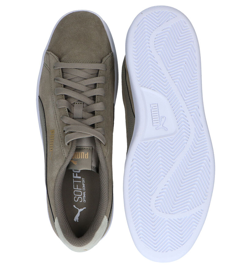 Puma Smash Baskets en Kaki en nubuck (288560)