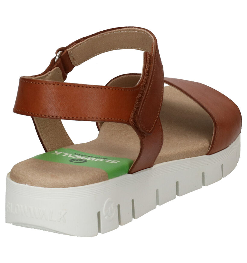 Slowwalk Syndra Cognac Sandalen in leer (270945)