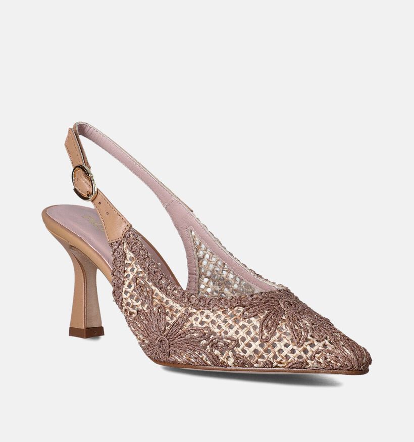 Pedro Miralles Bruine Slingback Pumps voor dames (357627)