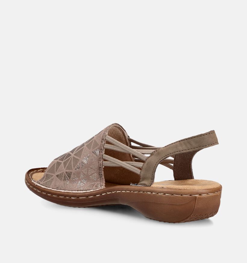 Rieker Rose gold Sandalen voor dames (370442)