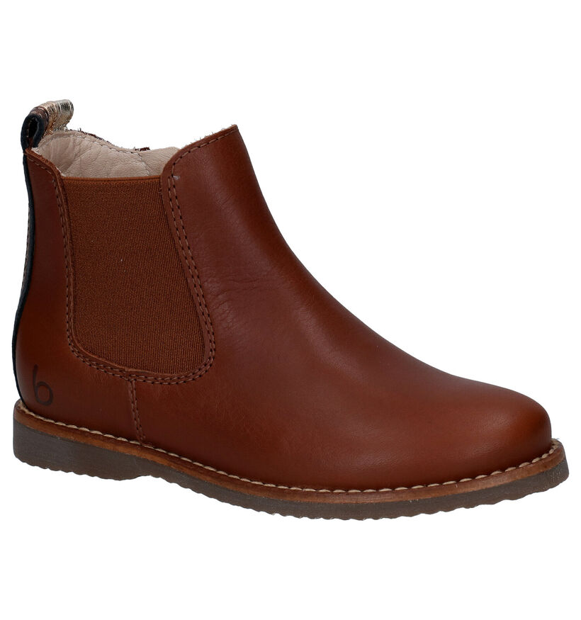 Beberlis Blauwe Bottines in leer (297318)