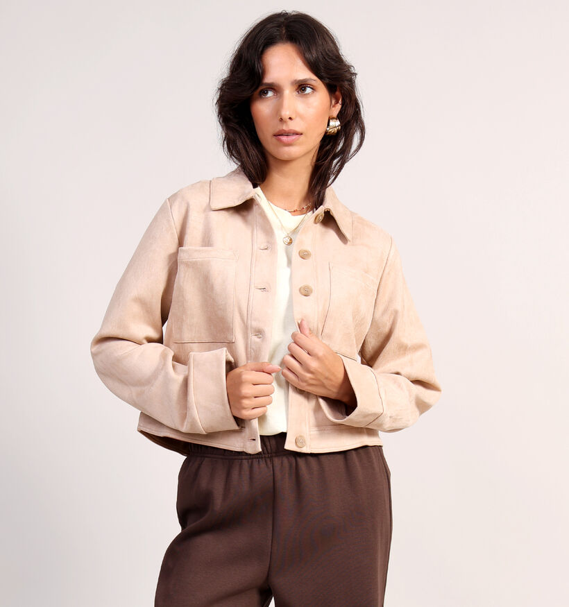 Vila Vilde Manteau court en Beige pour femmes (365579)