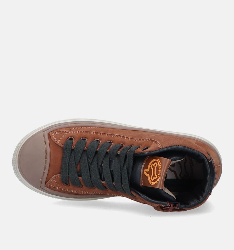 STONES and BONES Ledot Cognac Bottines voor jongens (345965) - geschikt voor steunzolen