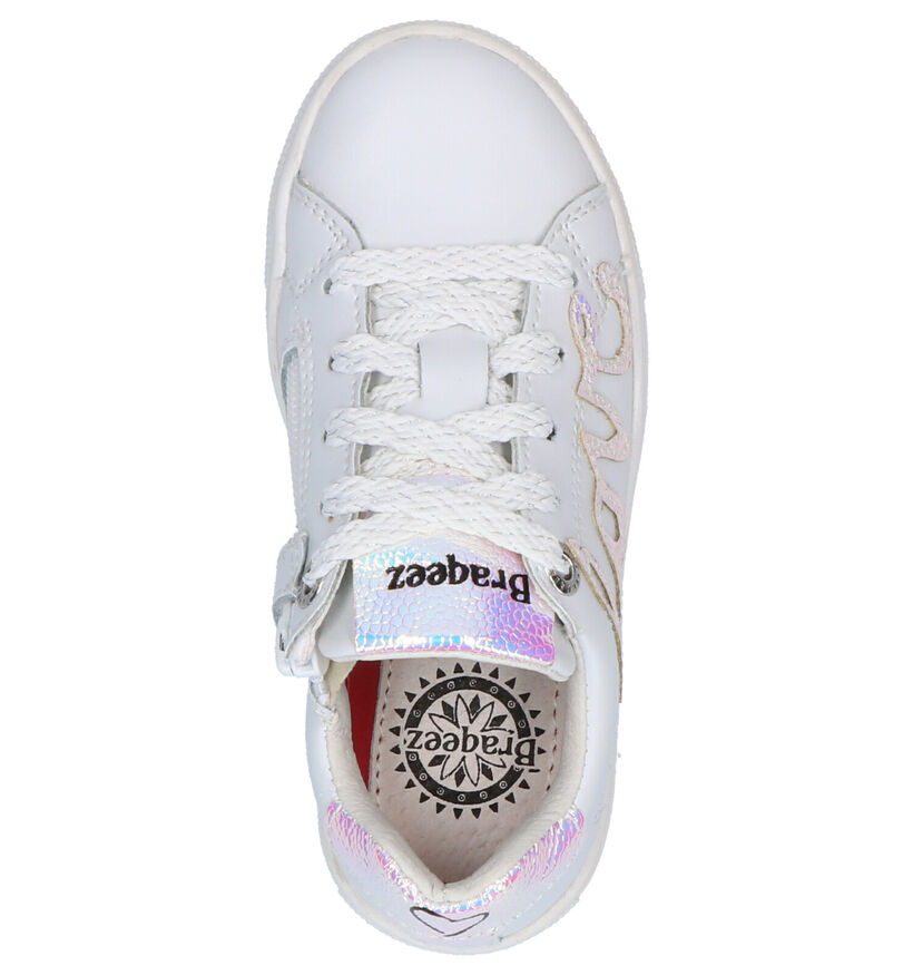 Braqeez Leigh Lowies Witte Lage Sneakers in leer (275291)