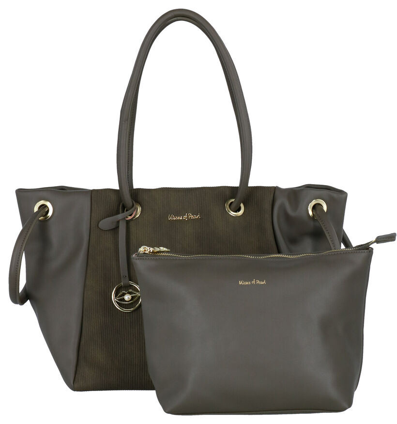 Kisses of Pearl Zwarte Schoudertas in kunstleer (283424)