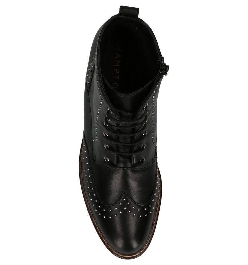 Hampton Bays Bottillons en Noir en cuir (201286)