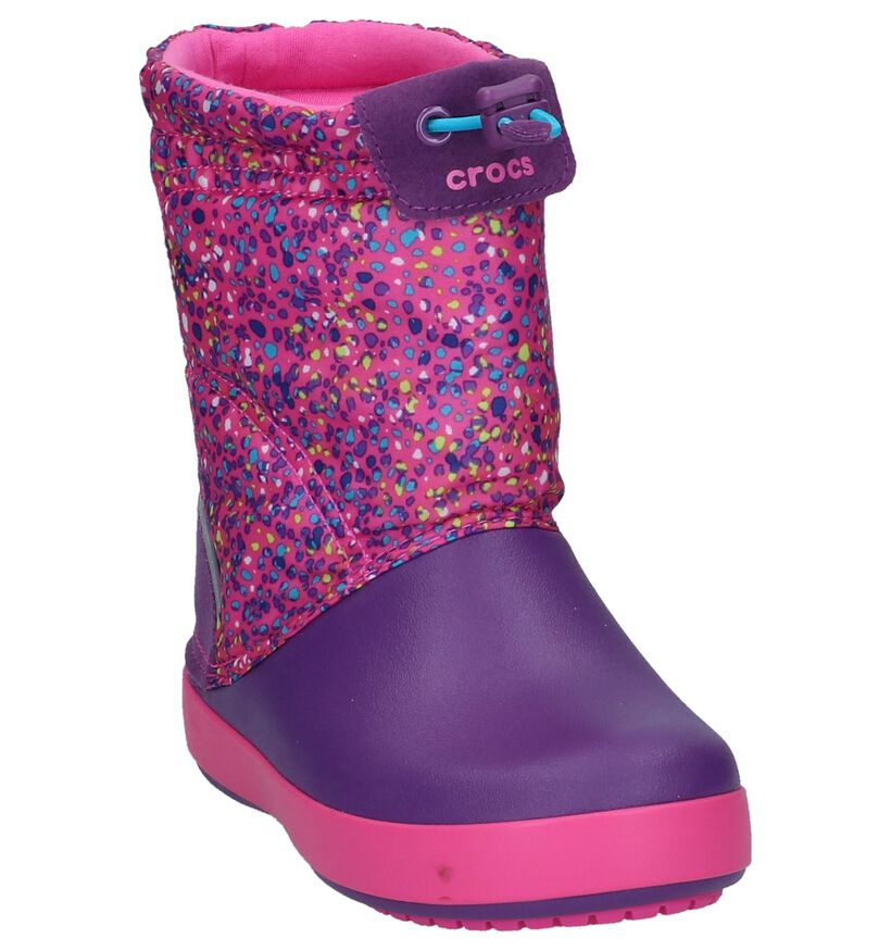 Crocs Crocband Lodgepoint Graphic Blauwe Snowboots in kunststof (224402)