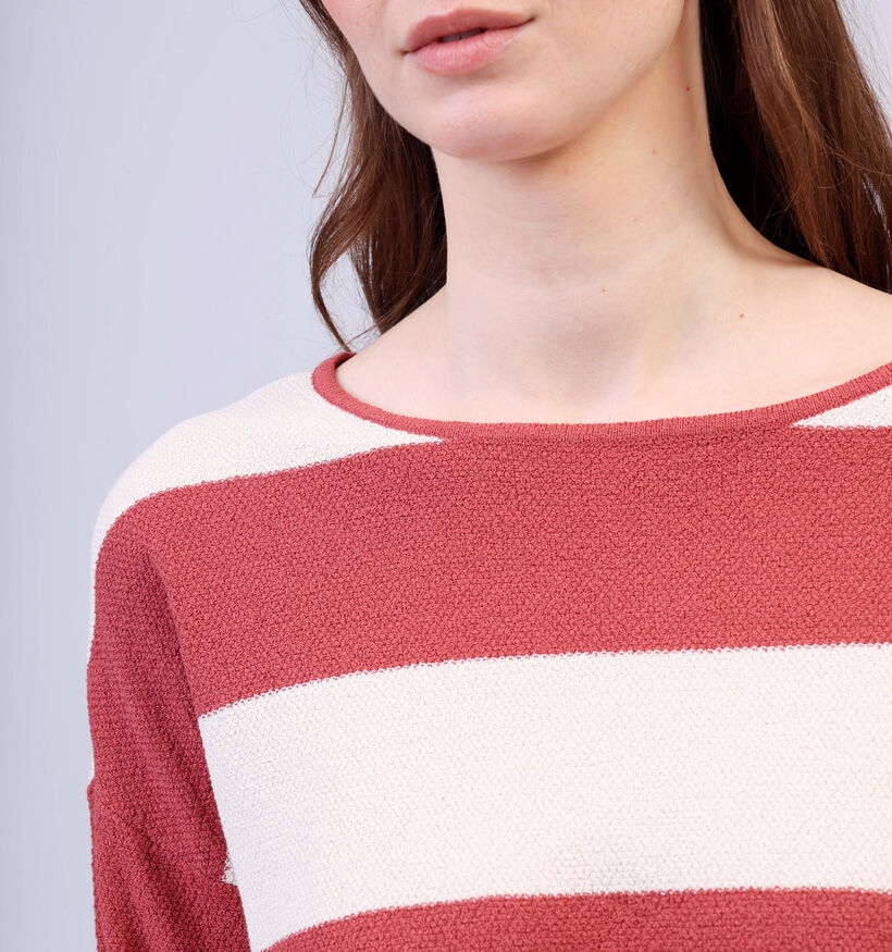 Vero Moda Wanda Bordeaux Gestreepte trui voor dames (352155)