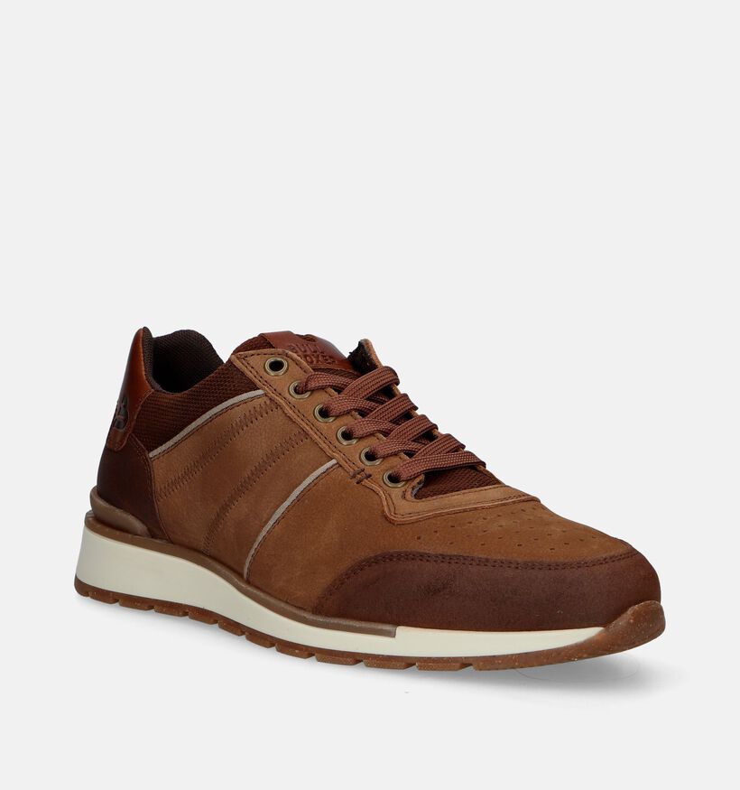 Bullboxer Chaussures à lacets en Cognac pour hommes (338837) - pour semelles orthopédiques