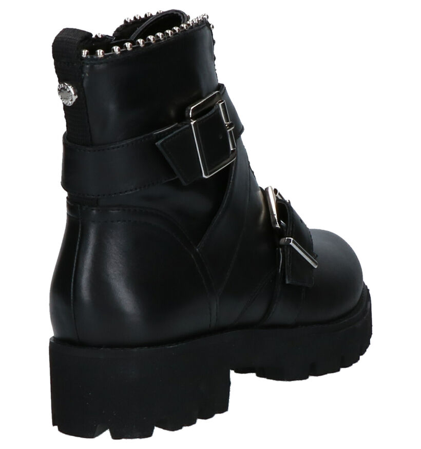 Steve Madden Hoofy Zwarte Boots in leer (258882)