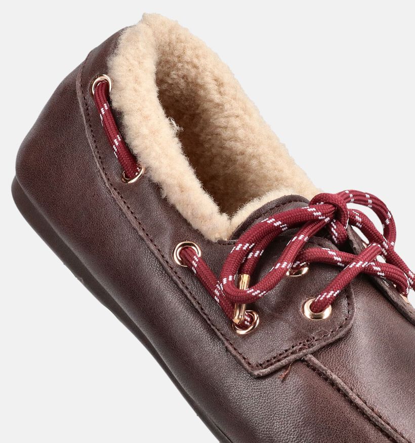 Laurent David Chaussures plates en Brun fonc&eacute; pour femmes (378652)
