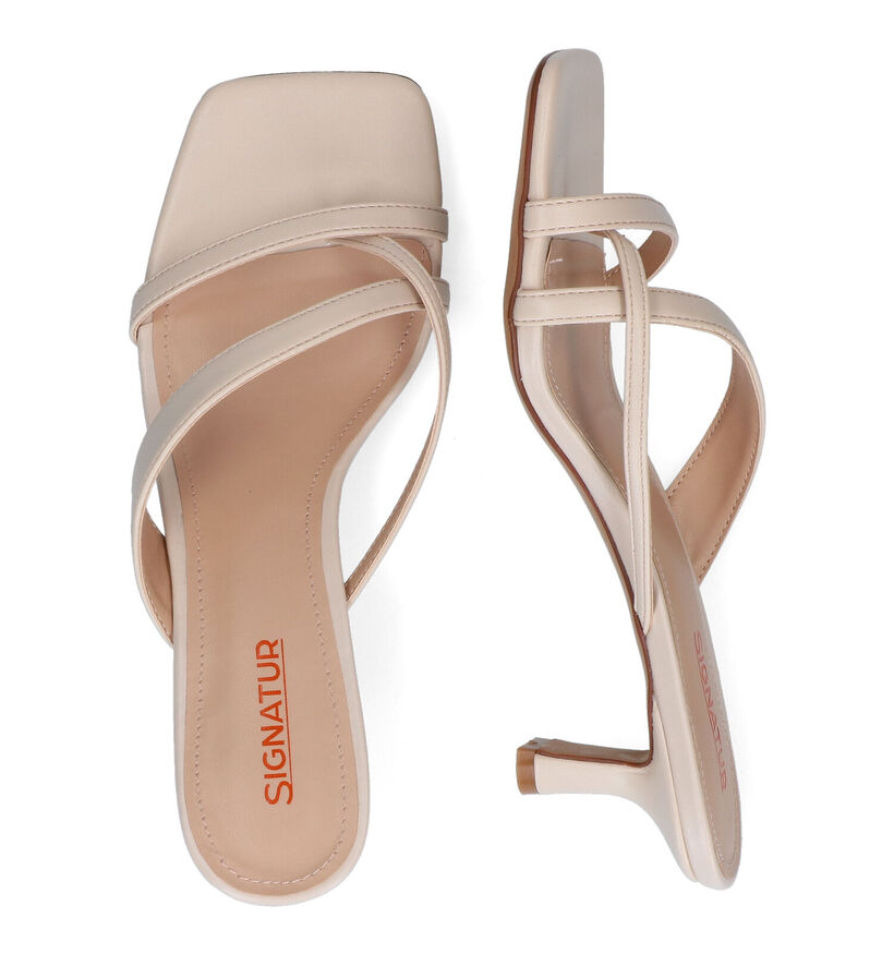 Signatur Nu-pieds à talons en Beige clair pour femmes (304151)