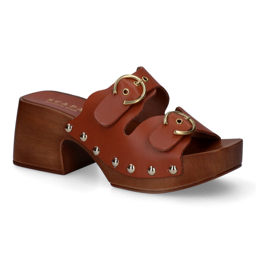 Scapa Cognac Clogs voor dames (307258)