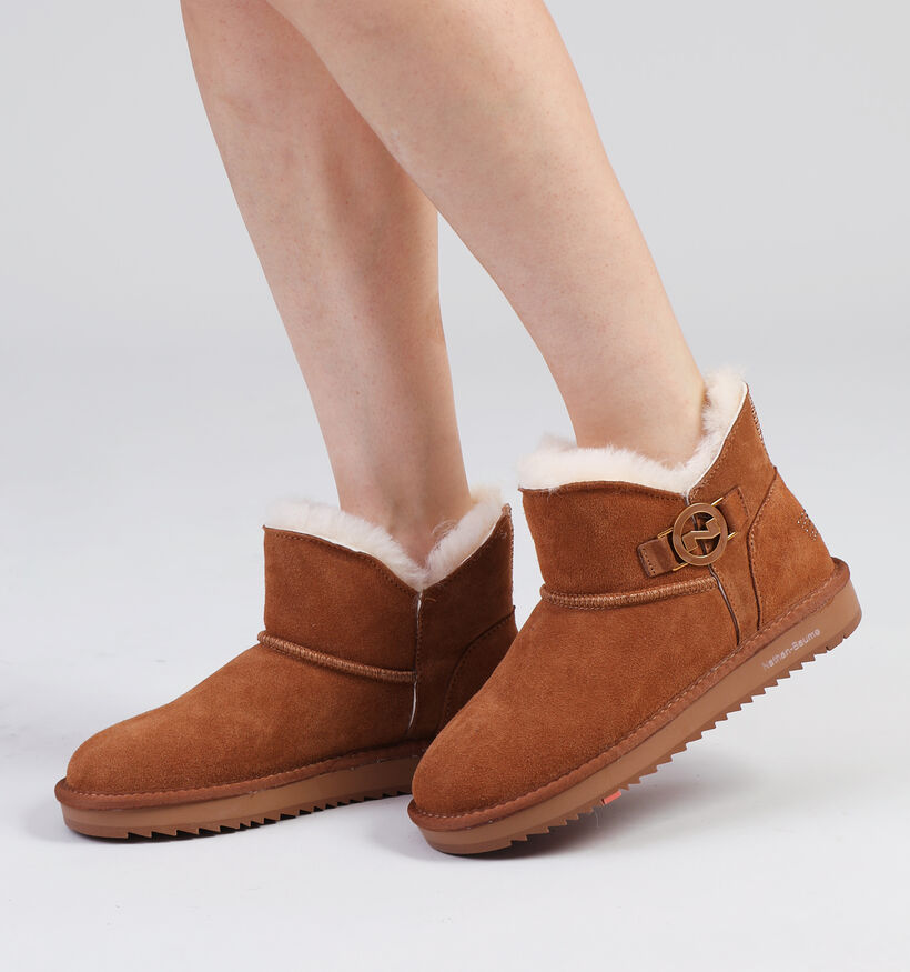 Nathan-Baume Cognac Boots voor dames (348391)