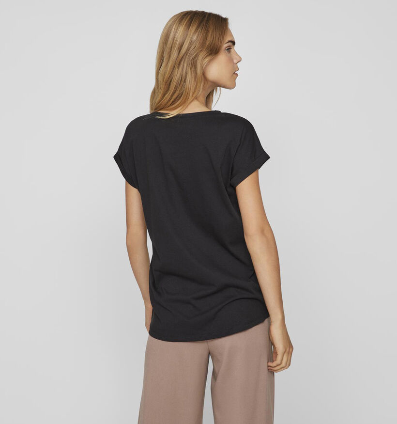 Vila Dreamers T-shirt basic en Noir pour femmes (345356)