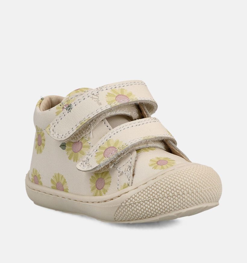 Naturino Cocoon VL Calf Witte Babyschoenen voor meisjes (371575) - geschikt voor steunzolen