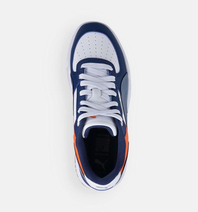 Puma Caven III Block Baskets en Bleu/Blanc pour filles, gar&ccedil;ons (366650) - pour semelles orthop&eacute;diques