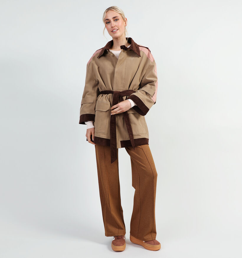 Orfeo Rosa Manteau mi-longue en Beige pour femmes (349324)