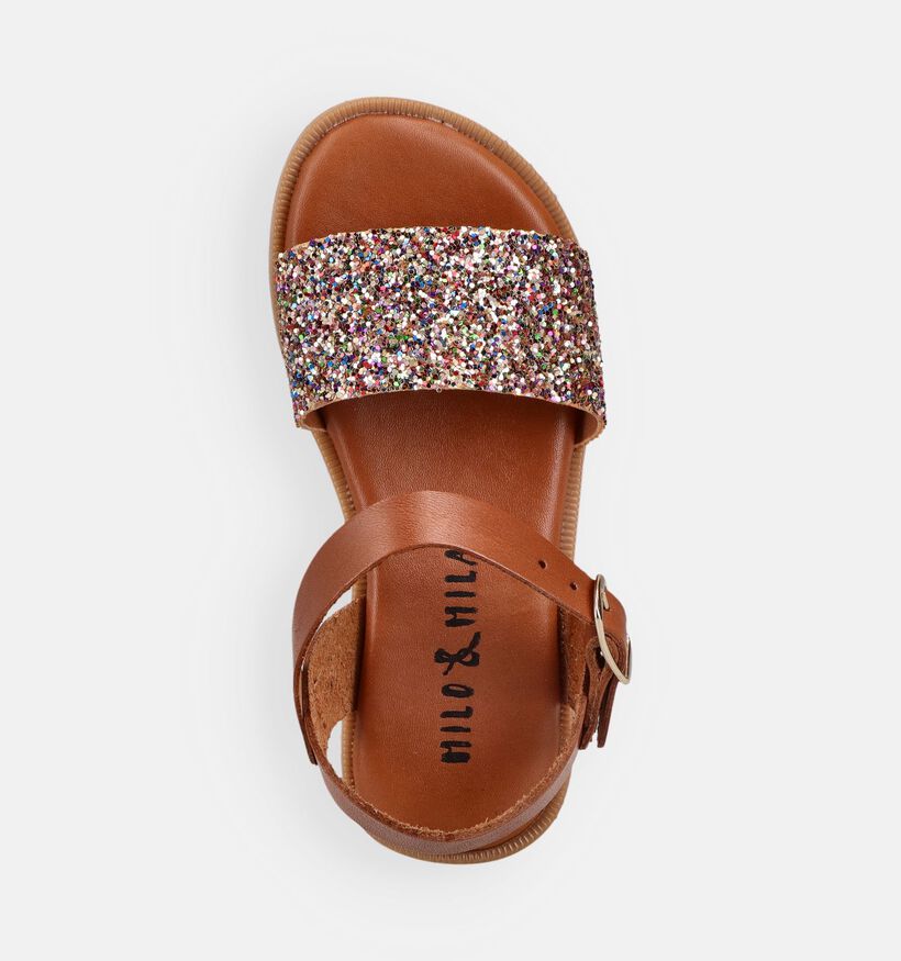 Milo & Mila Bruine Sandalen Glitter voor meisjes (372467)