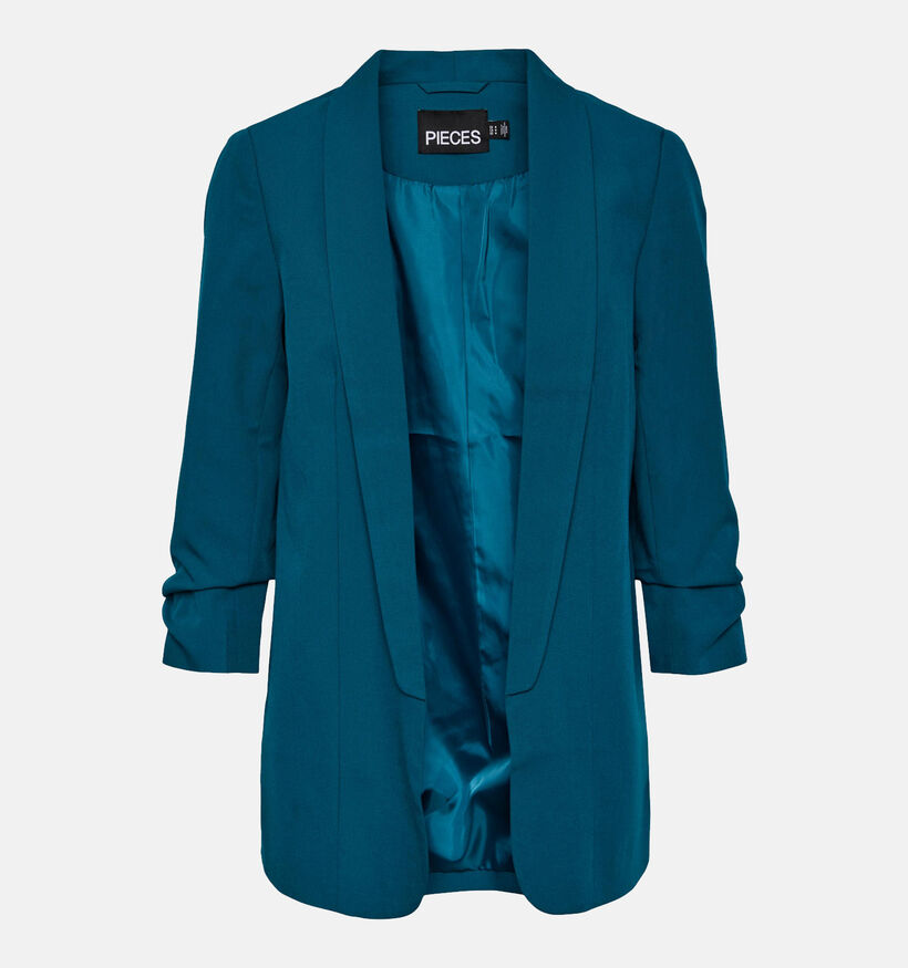 Pieces Boss Blazer long en Turquoise pour femmes (332839)