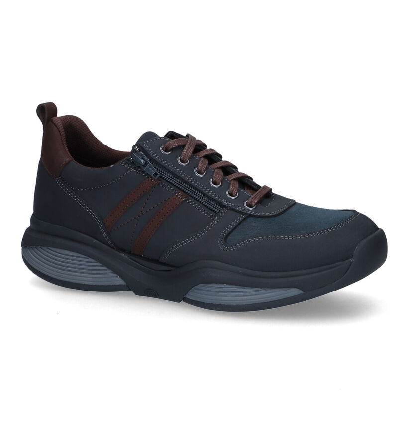 Xsensible SWX3 Blauwe Veterschoenen in nubuck (317927)