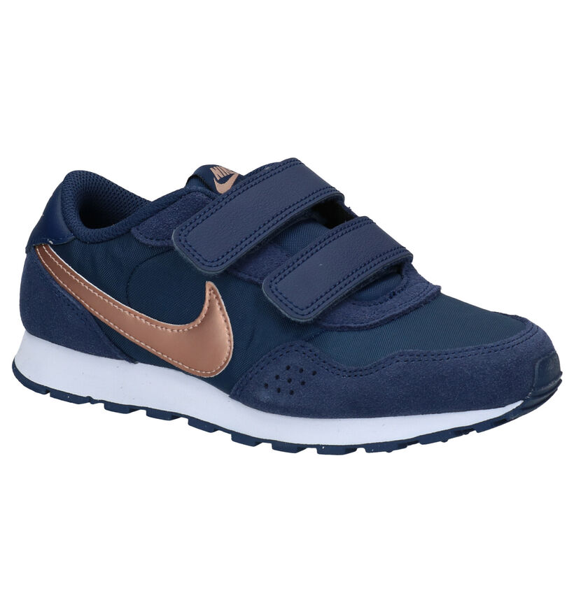 Nike MD Valiant PS Baskets en Bleu en cuir (277515)