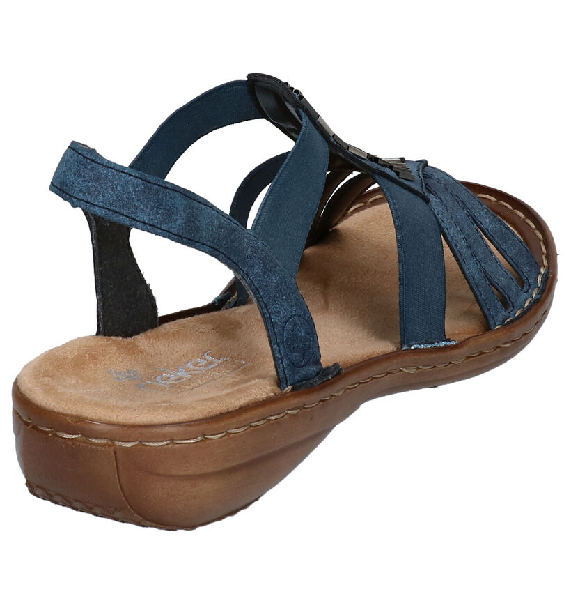 Rieker Blauwe Sandalen in kunstleer (306775)