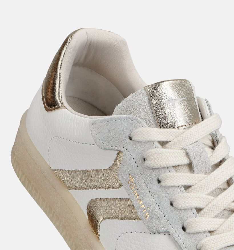 Tamaris Ecru Veterschoenen voor dames (367642) - geschikt voor steunzolen