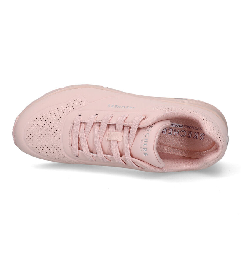 Skechers Uno Frosty Kicks Baskets en Rose pour femmes (319370) - pour semelles orthopédiques