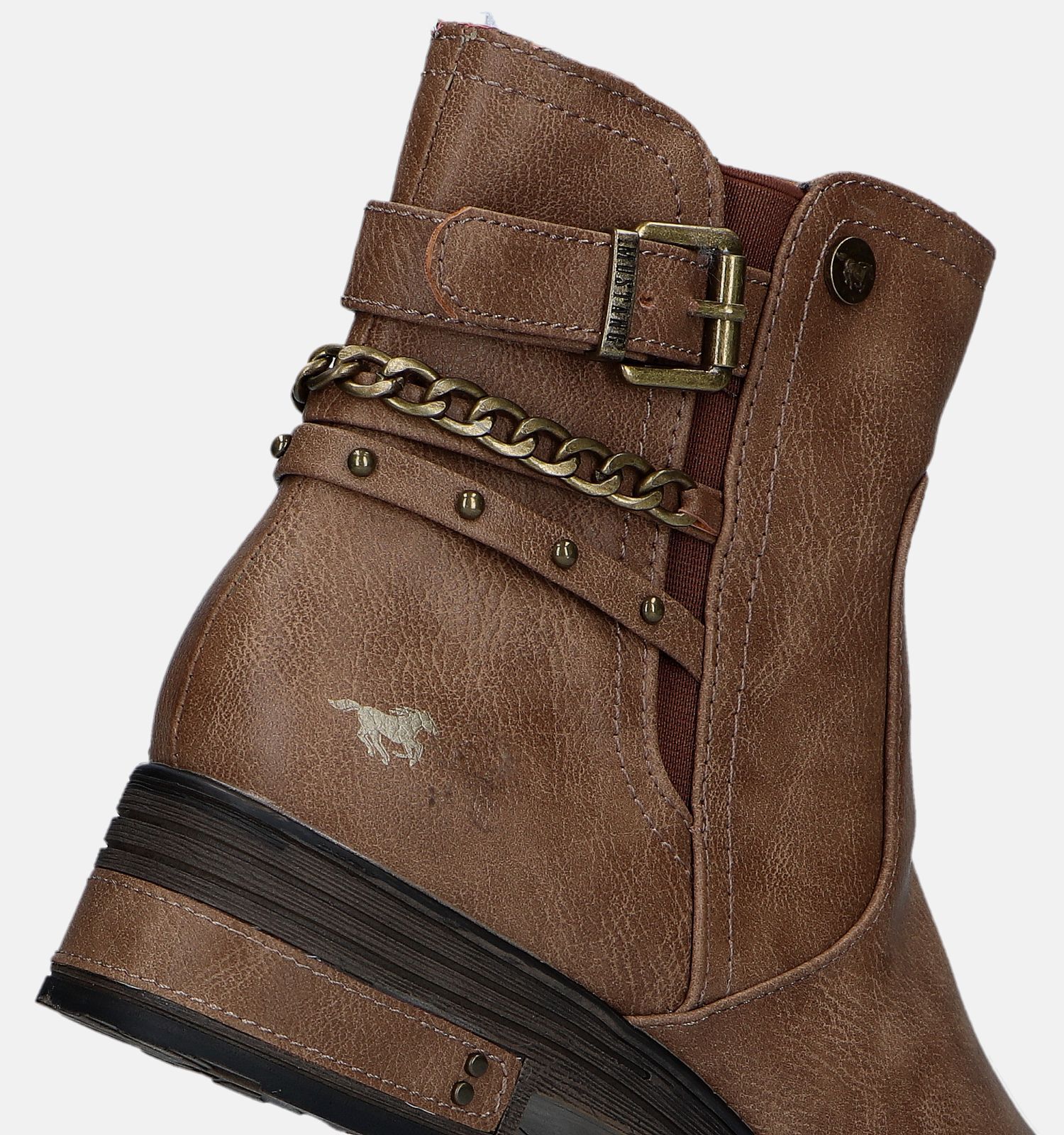 Mustang Taupe Biker boots Dames Boots Online op TORFS.BE