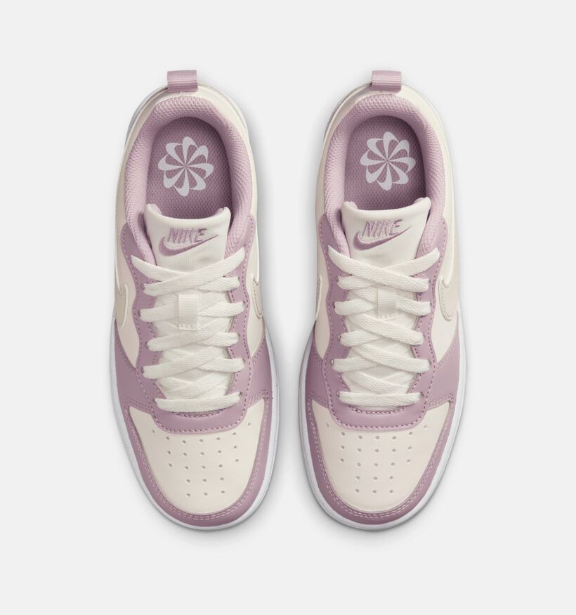 Nike Court Borough Low Roze/Beige Sneakers voor meisjes (357230) - geschikt voor steunzolen