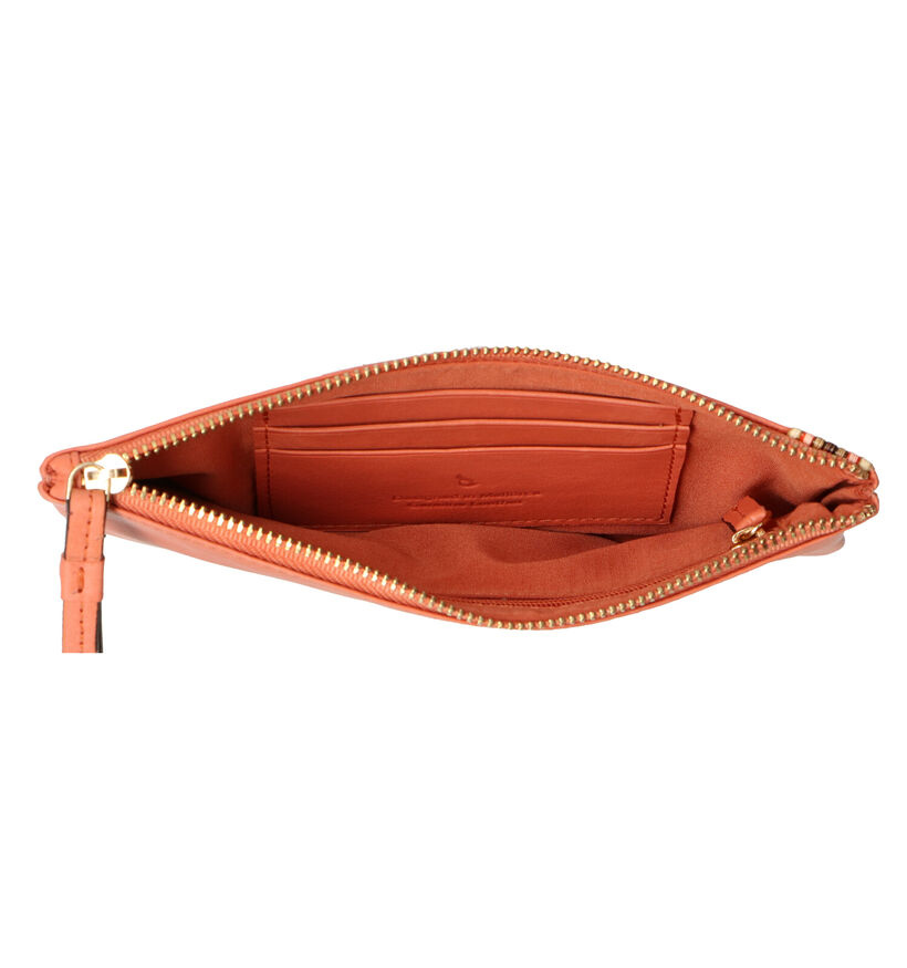 Abbacino Porte- monnaie zippé en Orange en cuir (274325)