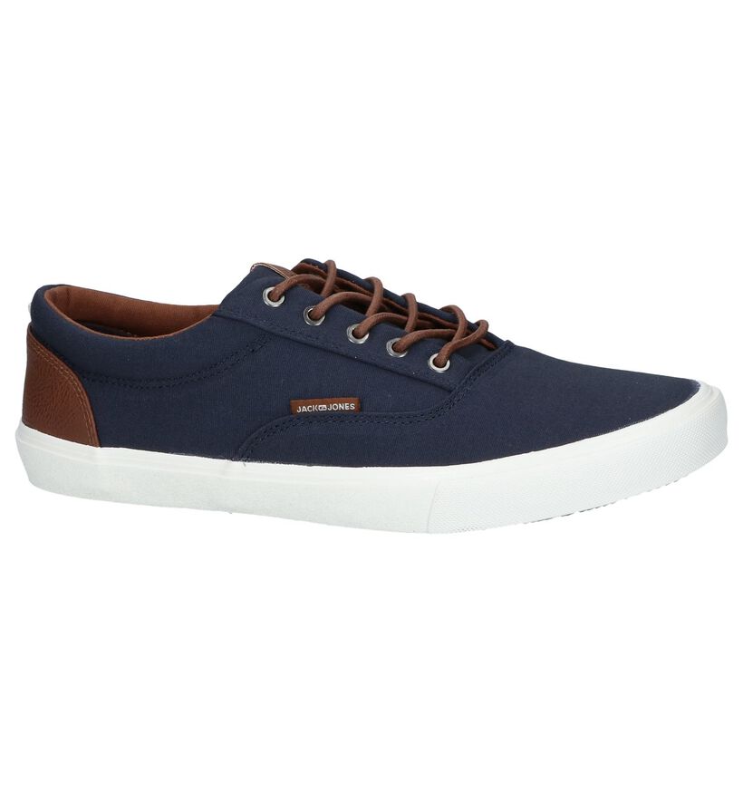 Jack & Jones Vision Mixed Blauwe Veterschoenen in stof (286410)