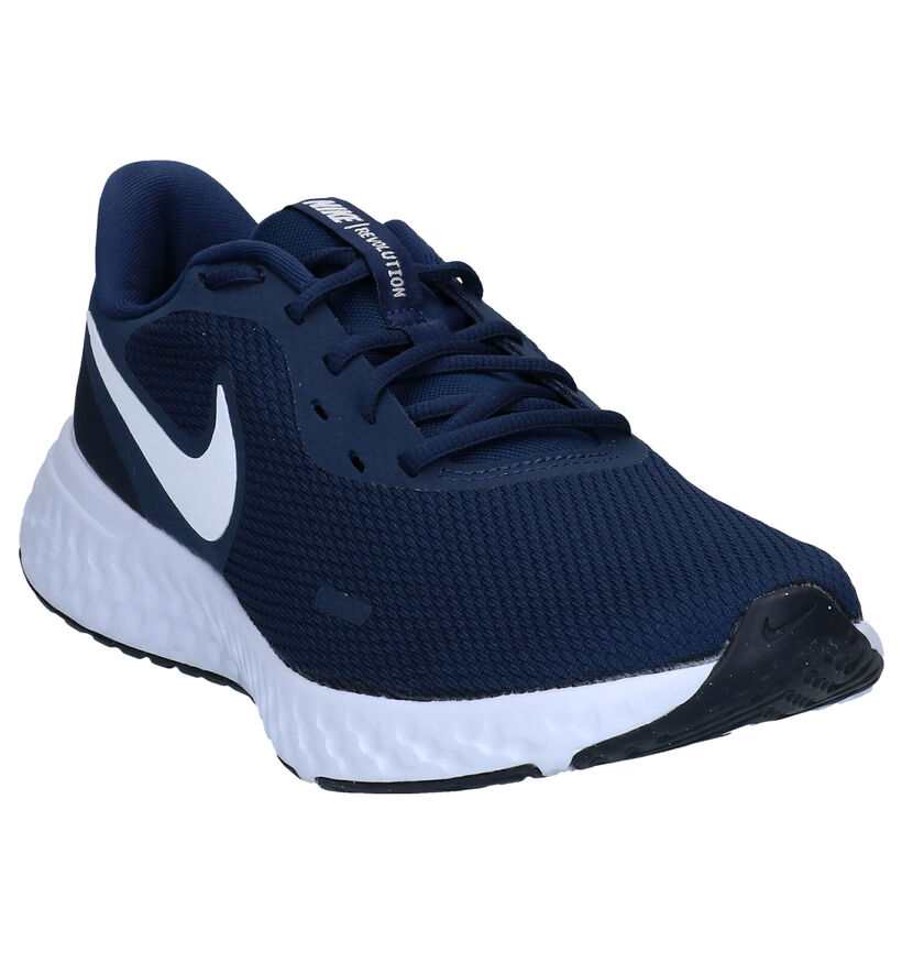 Nike Revolution 5 Baskets en Bleu en textile (290990)