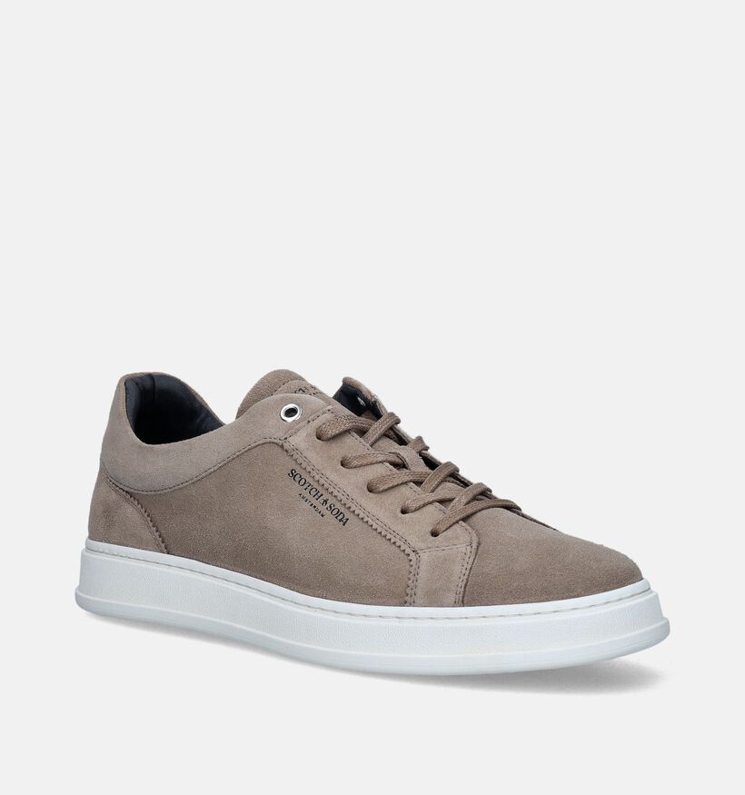 Scotch & Soda Versa Beige Veterschoenen voor heren (345463) - geschikt voor steunzolen
