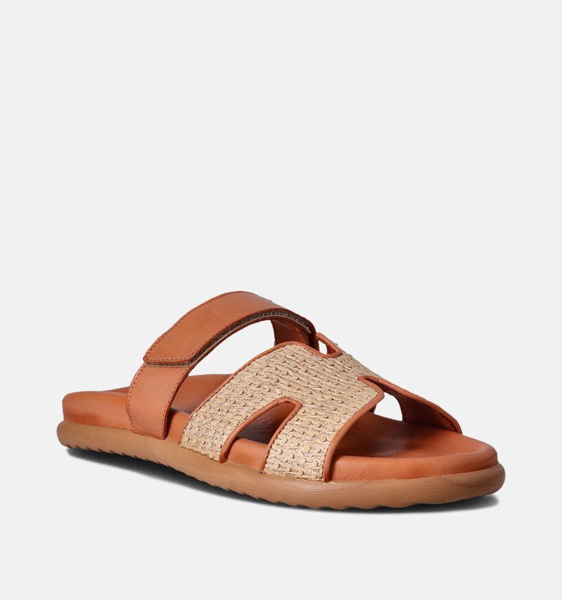 Laurent David Cognac Slippers voor dames (357848)