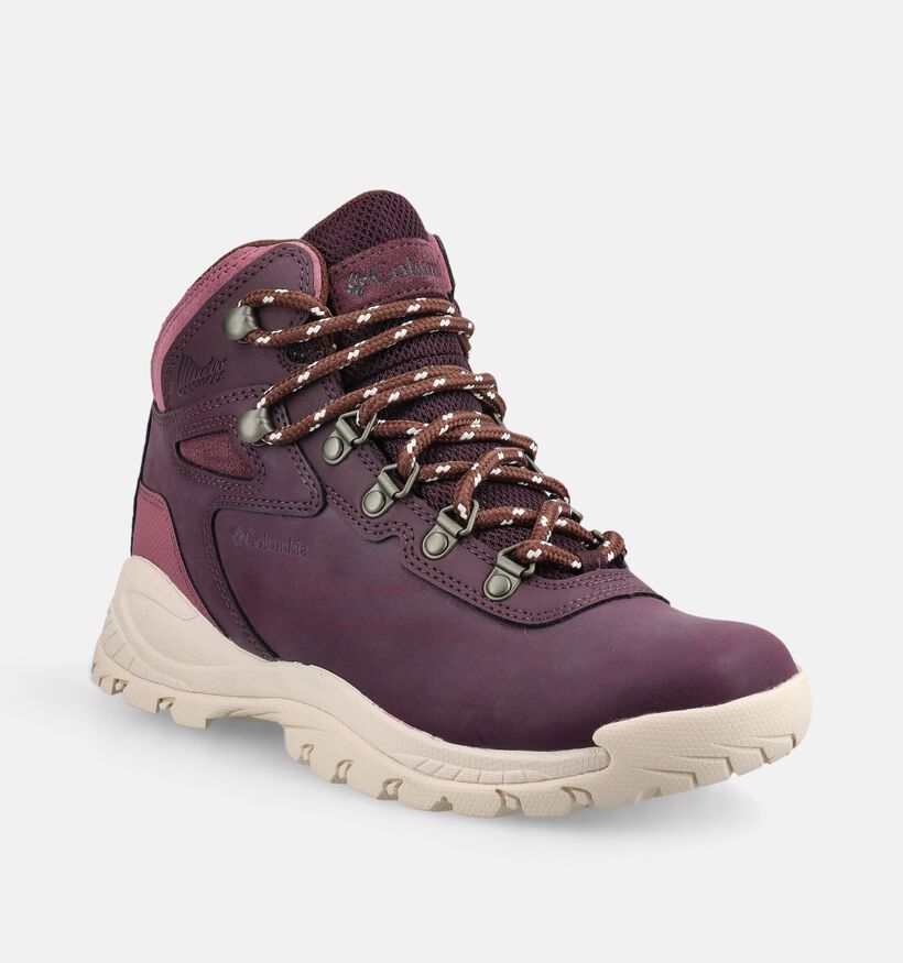 Columbia Newton Ridge Plus Bordeaux Hoge Wandelschoenen voor dames (377310) - geschikt voor steunzolen